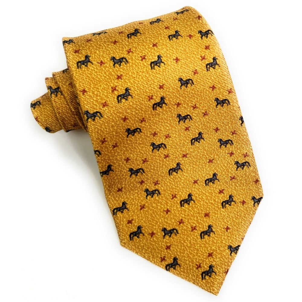 Bvlgari Bulgari 7 Fold Tie Animal Print Like New